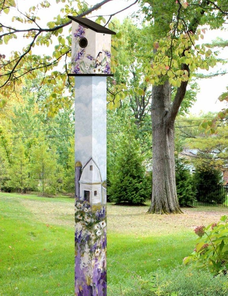 Birdhouse Art Pole 6' Meadow Brook Barn